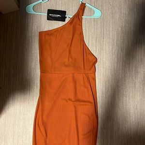 One shoulder midi dress